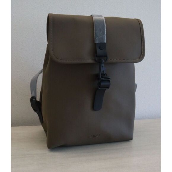 RAINS 13870 Unisex One Size Wood Brown Waterproof Rucksack Bucket Backpack - Picture 5 of 16